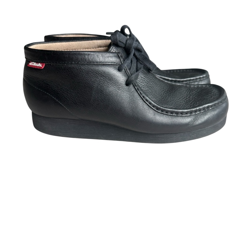Clarks Stinson Hi Wallabee Chukka Boot Black Leather Men’s 8.5M Style 63362